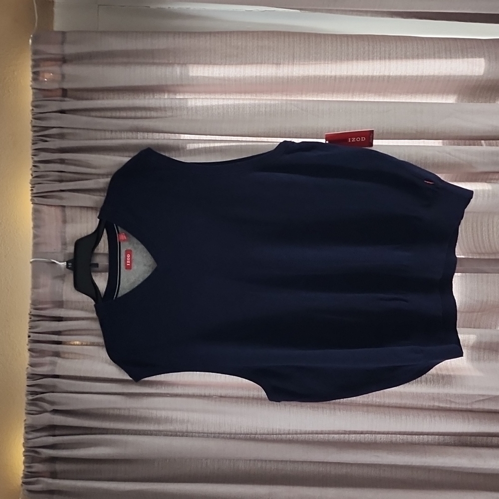 Izod Mens Sweater Vest size 2xlt Midnight Blue.